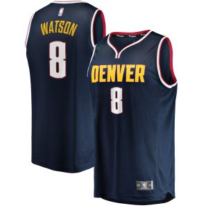 Fanatics Peyton Watson Denver Nuggets Navy 2022 NBA Draft First Round Pick Fast Break Replica Player Jersey Icon Stylish Edition