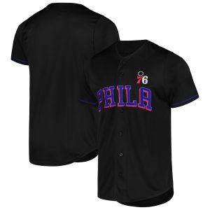 Fanatics Philadelphia 76ers Black Pop Baseball Jersey Fabulous