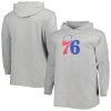 Fanatics Philadelphia 76ers Heather Gray Trendy Big & Tall Pullover Hoodie