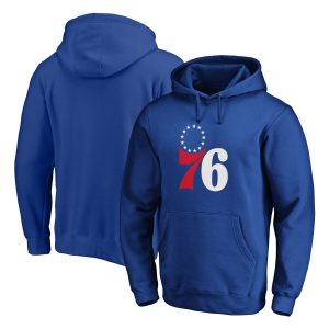 Fanatics Philadelphia 76ers Royal Trendy Icon Primary Logo Fitted Pullover Hoodie