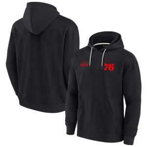 Fanatics Philadelphia 76ers Unisex Black Elements Premium Super Soft Fleece Pullover Hoodie