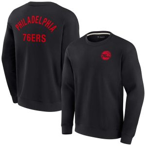 Fanatics Philadelphia 76ers Eye - catching Unisex Black Elements Super Soft Fleece Pullover Sweatshirt