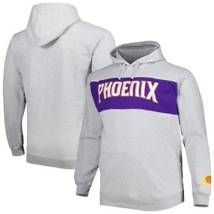 Fanatics Unique Phoenix Suns Heather Gray Big & Tall Wordmark Pullover Hoodie