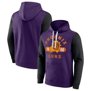 Fanatics Phoenix Suns Purple/Black Attack Colorblock Pullover Unique Hoodie