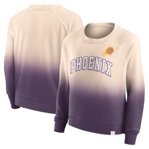Fanatics Phoenix Suns Women's Tan/Purple Lounge Arch Raglan Pullover Sweatshirt Gorgeous