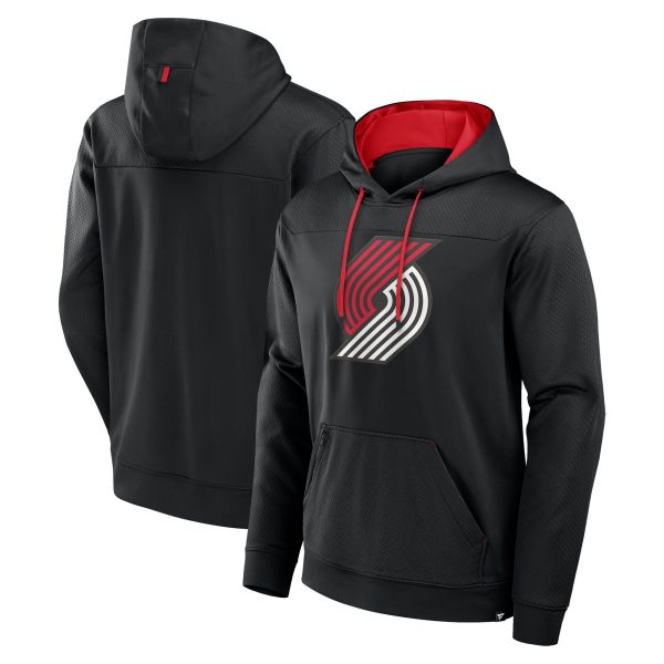 Fanatics Portland Trail Gorgeous Blazers Black Reserve Defender Pullover Hoodie