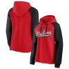 Fanatics Portland Trail Gorgeous Blazers Women's Red/Black Record Holder Raglan Pullover Hoodie