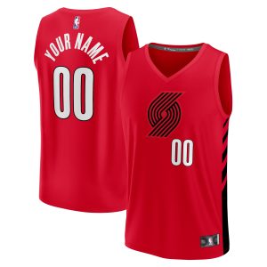 Fanatics Portland Trail Blazers Youth Red Fast Break Replica Custom Jersey Statement Unique Edition