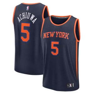 Fanatics Precious Achiuwa New York Knicks Navy Fast Break Trendy Player Jersey Statement Edition