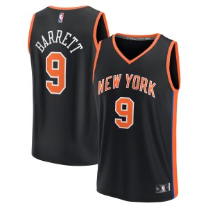 Fanatics RJ Barrett New York Knicks Black Chic Fastbreak Jersey City Edition