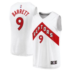 Fanatics RJ Barrett Toronto Raptors Youth White Fast Break Elegant Player Jersey Association Edition