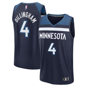 Fanatics Rob Dillingham Minnesota Timberwolves Navy 2024 NBA Trendy Draft Fast Break Player Jersey Icon Edition