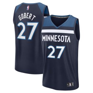Fanatics Rudy Gobert Minnesota Unique Timberwolves Navy Fast Break Replica Player Jersey Icon Edition