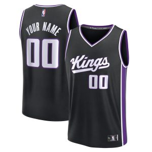 Fanatics Sacramento Kings Youth Black Fast Premium Break Custom Replica Jersey Icon Edition