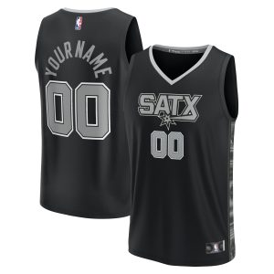 Fanatics San Antonio Spurs Black Fast Break Gorgeous Custom Replica Jersey Statement Edition