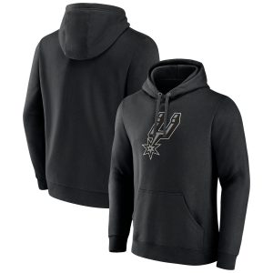 Fanatics San Antonio Spurs Eye - catching Black Primary Logo Pullover Hoodie