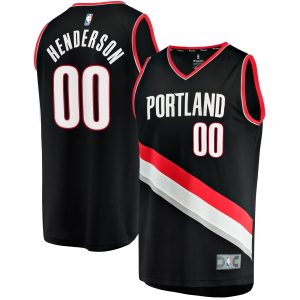 Fanatics Scoot Henderson Portland Trail Blazers Youth Black Fast Unique Break Replica Jersey Icon Edition