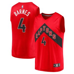 Fanatics Scottie Barnes Toronto Raptors Premium Red 2021 NBA Draft First Round Pick Fast Break Replica Jersey Icon Edition