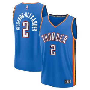 Fanatics Shai Gilgeous Alexander Oklahoma City Thunder Youth Blue Fast Break Replica Player Jersey Icon Premium Edition