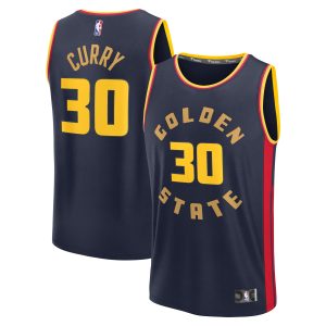 Fanatics Stephen Curry Golden Elegant State Warriors Navy 2024/25 Fast Break Player Jersey City Edition