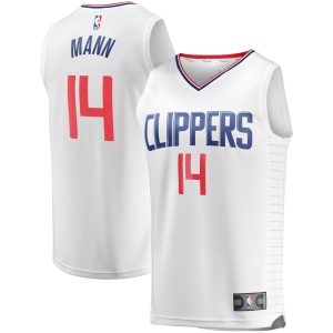 Fanatics Terance Mann LA Clippers Trendy White Fast Break Replica Player Jersey Association Edition
