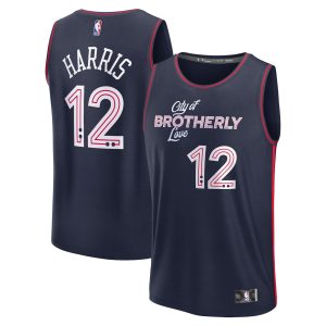 Fanatics Tobias Harris Philadelphia 76ers Navy Fast Gorgeous Break Jersey City Edition