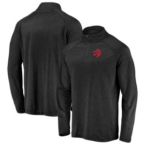 Fanatics Toronto Raptors Black Eye - catching Iconic Striated Raglan Quarter Zip Pullover Jacket