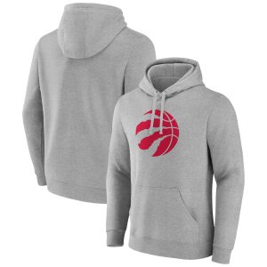 Fanatics Chic Toronto Raptors Heather Gray Primary Logo Pullover Hoodie