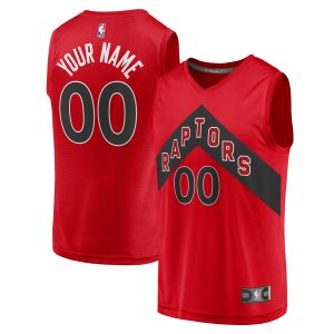 Fanatics Toronto Raptors Red Premium Fast Break Replica Custom Jersey Icon Edition