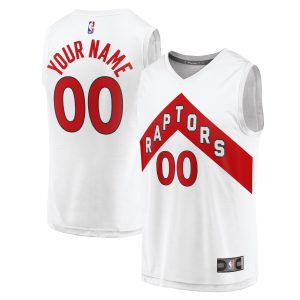 Fanatics Toronto Premium Raptors White Fast Break Custom Replica Jersey Association Edition