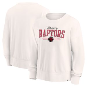 Fanatics Toronto Raptors Women's Cream Close the Game Pullover Sweatshirt Trendy