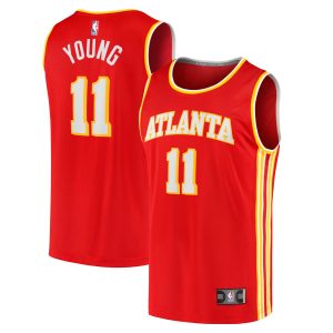 Fanatics Premium Trae Young Atlanta Hawks Red Fast Break Player Jersey Icon Edition