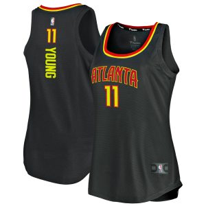 Fanatics Trae Young Atlanta Eye - catching Hawks Women's Black Fast Break Tank Jersey Icon Edition