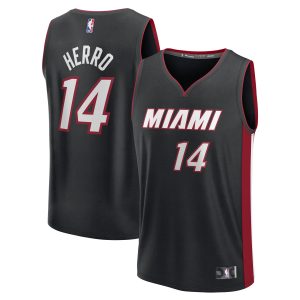 Fanatics Tyler Herro Miami Heat Eye - catching Black Fast Break Replica Player Jersey Icon Edition
