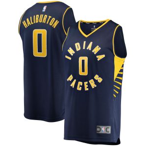 Fanatics Tyrese Chic Haliburton Indiana Pacers Navy 2021/22 Fast Break Replica Jersey Icon Edition
