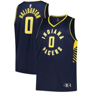 Fanatics Tyrese Haliburton Indiana Pacers Navy Big & Tall Fast Unique Break Jersey Icon Edition