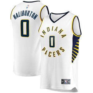 Fanatics Tyrese Haliburton Indiana Pacers Youth White Fast Break Replica Jersey Gorgeous Association Edition