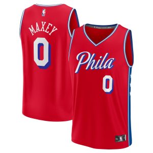 Fanatics Tyrese Fabulous Maxey Philadelphia 76ers Youth Red Fast Break Player Jersey Statement Edition