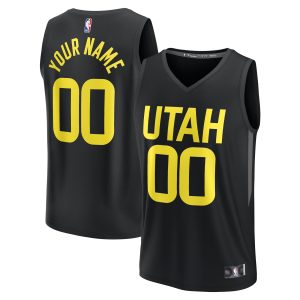 Fanatics Utah Jazz Youth Black Fast Break Replica Fabulous Custom Jersey Statement Edition