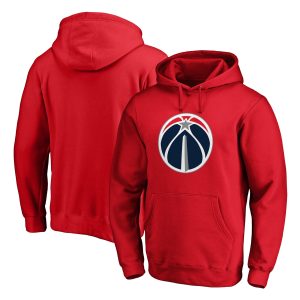 Fanatics Washington Wizards Red Icon Primary Eye - catching Logo Fitted Pullover Hoodie