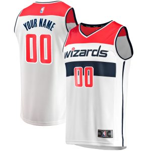 Fanatics Washington Wizards White Fast Eye - catching Break Custom Replica Jersey Association Edition