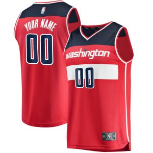 Fanatics Washington Wizards Youth Red Fast Break Custom Replica Chic Jersey Icon Edition