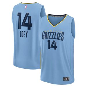 Fanatics Zach Gorgeous Edey Memphis Grizzlies Light Blue Fast Break Replica Player Jersey Statement Edition