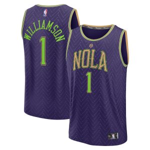 Fanatics Zion Williamson New Orleans Unique Pelicans Purple 2024/25 Fast Break Player Jersey City Edition