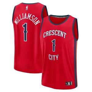 Fanatics Zion Williamson New Orleans Pelicans Red Fast Break Eye - catching Replica Player Jersey Statement Edition