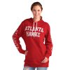 G III 4Her by Carl Banks Atlanta Hawks Women's Red Base Coach Pullover Chic Hoodie