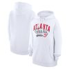 G III 4Her by Carl Banks Elegant Atlanta Hawks Women's White Filigree Logo Pullover Hoodie