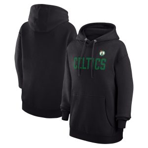 G III 4Her by Carl Premium Banks Boston Celtics Women's Black Dot Print Pullover Hoodie