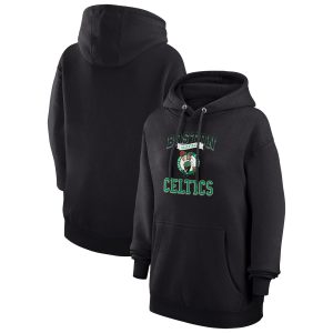 G III 4Her by Carl Banks Boston Celtics Unique Women's Black Graphic Fleece Pullover Hoodie