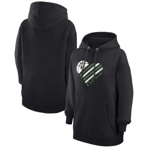 G Trendy III 4Her by Carl Banks Boston Celtics Women's Black Heart Pullover Hoodie